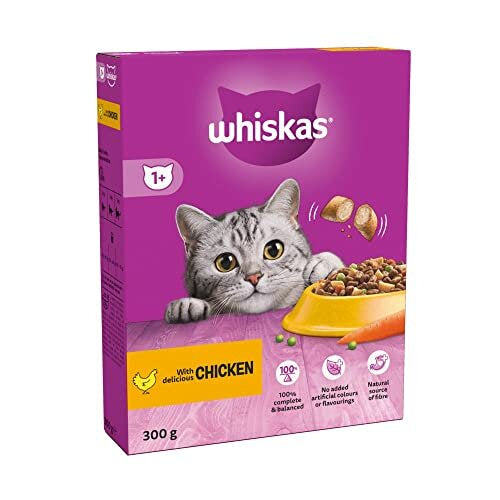 1+ Adult Cat Dry Food Chicken 300g (Pack of 6)