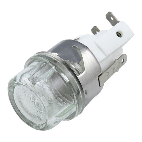 1 Pc Microwave Lamp Oven Light Bulb w/ Base 25W Voltage 110V / 250V Flat Head Tempered Glass Heat Temp Resistant 500