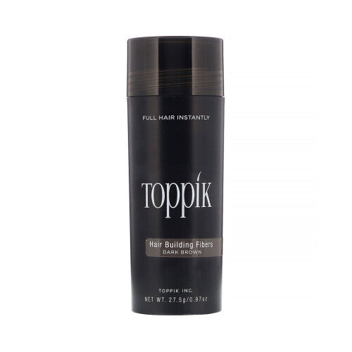 (1 PC) Toppik Hair Building Fibers Powder for Men and Women Dark Brown 27.5g