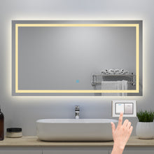 (1000x800mm) LED Bathroom Mirror with 3 Color Light Demister