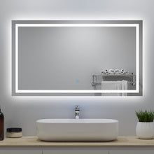 (1000x800mm) LED Bathroom Mirror with 3 Color Light Demister