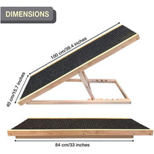 (100*40*30/40/50/60cm) Dog Stairs Ramp Folding Adjustable High Upgrade Anti Slip Carpet Newest