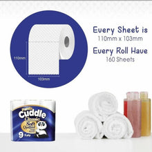 120 Bulk Buy | Softesse Cuddle Unscented Soft Quilted Toilet Rolls | 3-Ply | 10x12 Pack | Classic Soft Blue