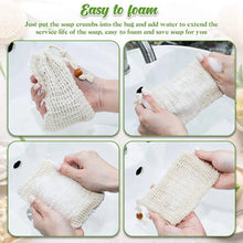 120 Pack Soap Exfoliating Bags,Soap Saver Made Sisal Mesh Soap Bag Bar Soap Bag with Drawstring for Bath & Shower Use