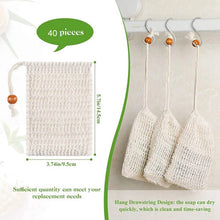 120 Pack Soap Exfoliating Bags,Soap Saver Made Sisal Mesh Soap Bag Bar Soap Bag with Drawstring for Bath & Shower Use