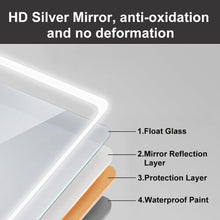 (1200x700mm) Large LED Bathroom Mirrors with Lights Demister