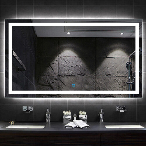 (1200x700mm) Large LED Bathroom Mirrors with Lights Demister