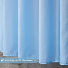 (120x180cm) Gradient Shower Curtain Light Blue Shower Curtains Polyester Waterproof Washable