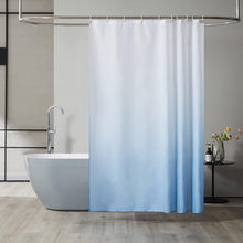 (120x180cm) Gradient Shower Curtain Light Blue Shower Curtains Polyester Waterproof Washable