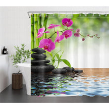 (120x180cm) Polyester Shower Curtain Waterproof Bath Curtain Washable Bathroom Curtains