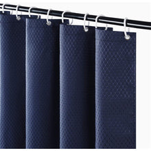 (120x200cm) Waffle Shower Curtain Dark Blue Bathroom Curtain Quick Dry Mildew Waterproof