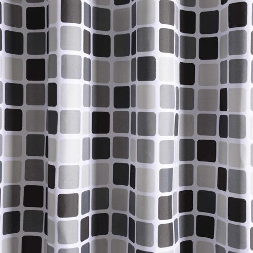 (150*180) Waterline Fabric Shower Curtain Mosaic Extra Long Wide Drop