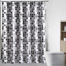 (150*180) Waterline Fabric Shower Curtain Mosaic Extra Long Wide Drop