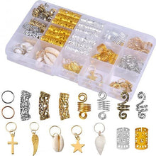 159 Pcs Hair Jewelry Rings Aluminum Dreadlocks Braid Rings Adjustable Hair Cuffs Beads Pendants Hair Clips for Braids Decoration