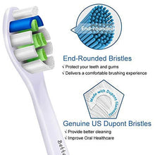 16 Pack Replacement Toothbrush Heads Compatible with Philips Sonicare Electric Toothbrush 8er White 8er Black