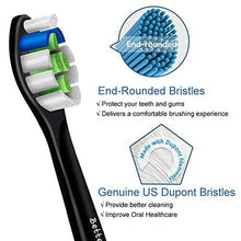 16 Pack Replacement Toothbrush Heads Compatible with Philips Sonicare Electric Toothbrush 8er White 8er Black