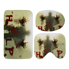 180x180cm Bloody Hands Bathroom Waterproof Shower Curtain Non-slip Mats Bath Carpets Toilet Cover Floor Mat Halloween Gift