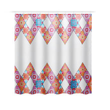 180x180cm Bohemian Style With 12 Hooks Bathroom Shower Curtain Waterproof Three-piece Toilet Seat