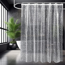 (180x180cm) Cobblestone Shower Curtain Waterproof Washable Anti-Mould Bathroom Curtain