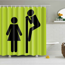 180x180cm The Cartoon Bathroom Fabric Shower Curtain Waterproof Polyester With 12 Hooks