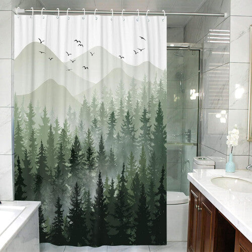 (180x180cm) Waterproof Shower Curtain Polyester Bath Curtain Decoration Bathroom Curtains