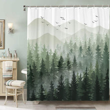 (180x180cm) Waterproof Shower Curtain Polyester Bath Curtain Decoration Bathroom Curtains