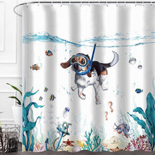 (180x180cm) Waterproof Shower Curtain Polyester Bathroom Curtains Anti Mould with Hooks