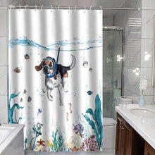 (180x180cm) Waterproof Shower Curtain Polyester Bathroom Curtains Anti Mould with Hooks