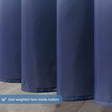 (180x200cm) Gradient Shower Curtain Polyester Shower Curtains Dark Blue Waterproof Anti Mould