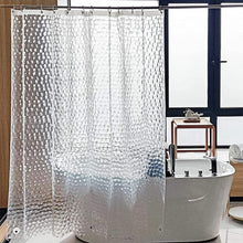 (180x200cm) Transparent Peva Shower Curtain Waterproof Washable Anti-Mould Bathroom Curtain