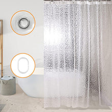 (180x200cm) Transparent Peva Shower Curtain Waterproof Washable Anti-Mould Bathroom Curtain