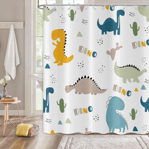 (180x200cm) Waterproof Shower Curtain Lovely Bath Curtain with Hooks