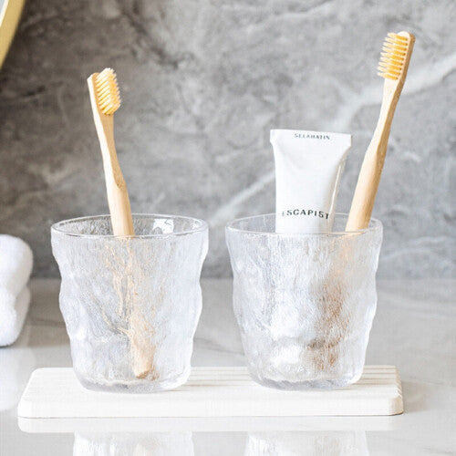 1pc Creative Glass Transparent Gargle Cup Household Toothbrush Storage Couples Tooth Mug Washin