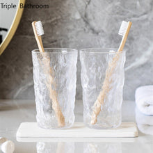 1pc Creative Glass Transparent Gargle Cup Household Toothbrush Storage Couples Tooth Mug Washin