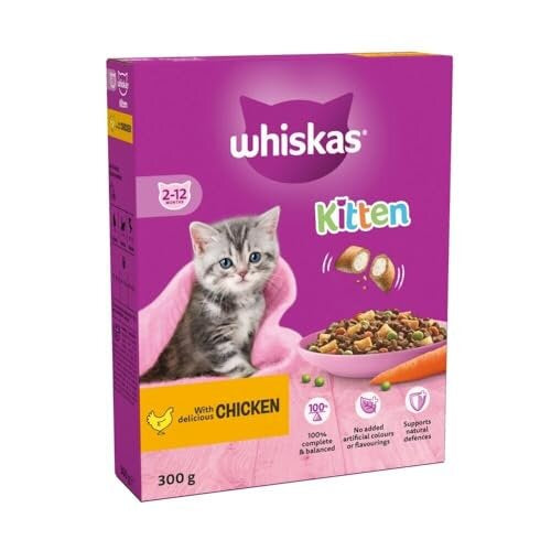 2-12 Month Kitten Complete Dry Food With Delicious Chicken 300g (Pack of 6)