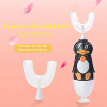 (2-5 Years) Kids Cartoon Duck Electric U Shaped Toothbrush, 360 Automatic Waterproof Brush Children Oral Cleaning