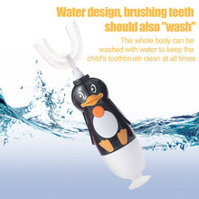 (2-5 Years) Kids Cartoon Duck Electric U Shaped Toothbrush, 360 Automatic Waterproof Brush Children Oral Cleaning