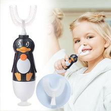 (2-5 Years) Kids Cartoon Duck Electric U Shaped Toothbrush, 360 Automatic Waterproof Brush Children Oral Cleaning