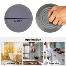 2 Pack Bathtub Stopper, 6 Inches Silicone Tub Stopper, Flat Suction Drain Covers, Bath Plug for Tub, Kitchens, Bathrooms and Laundry(Gray)