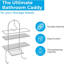 2 Tier Hanging Shower Caddy Organiser - Chrome