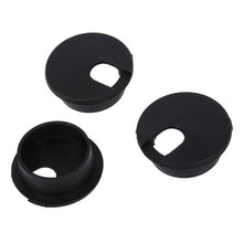 20 Pcs 35mm Black Cable Grommet Cable Outlet Desk Table Wire