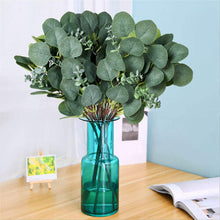 20 Pcs Artificial Silver Dollar Greenery Stems Silk Eucalyptus Leaves Spray Faux Eucalyptus Branches Sprigs