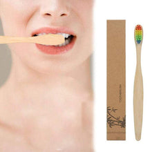 (20Pack) Personal Care Eco Friendly Bamboo Toothbrushes With Rainbow Bristles Oral