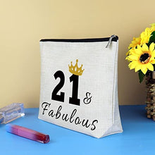 21st Birthday Gifts for Girls Women Makeup Bag 21 Year Old Birthday Gifts for Daughter Niece Sister Best Friend Girlfriend Coworkers Cosmetic Bag