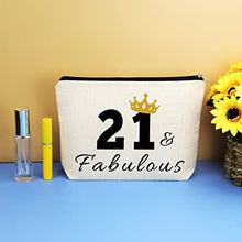 21st Birthday Gifts for Girls Women Makeup Bag 21 Year Old Birthday Gifts for Daughter Niece Sister Best Friend Girlfriend Coworkers Cosmetic Bag