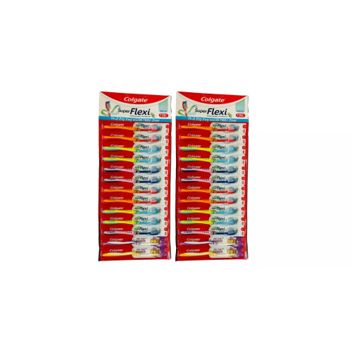 (26 Toothbrush ) Colgate Toothbrush Medium Super Flexi & Zig Zag Anti-Bacterial Assorted