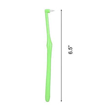 2pcs Interspace Toothbrush Soft Trim Single Tufted Wisdom Toothbrush for Detail Cleaning and Orthodontic Braces (Green and Blue)