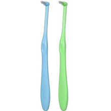 2pcs Interspace Toothbrush Soft Trim Single Tufted Wisdom Toothbrush for Detail Cleaning and Orthodontic Braces (Green and Blue)