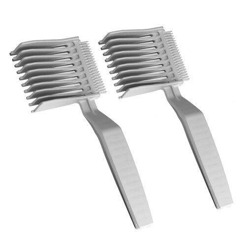 2PCS Men's Gradient Hairstyle Comb Hair Cutting Tool Professional Hair Comb Styling Tools Men Flat Top Guide Comb Haircut Clipper