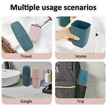 2Pcs Toothbrush Travel Case, Portable Travel Toothbrush Holder, Travel Toothbrush and Toothpaste Storage Case with Toothbrush Covers for Home Travel